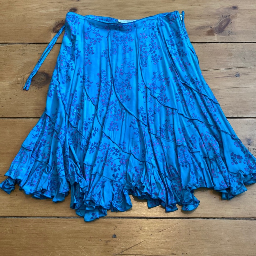 Eagle ray traders skirt, aqua/purple, size L